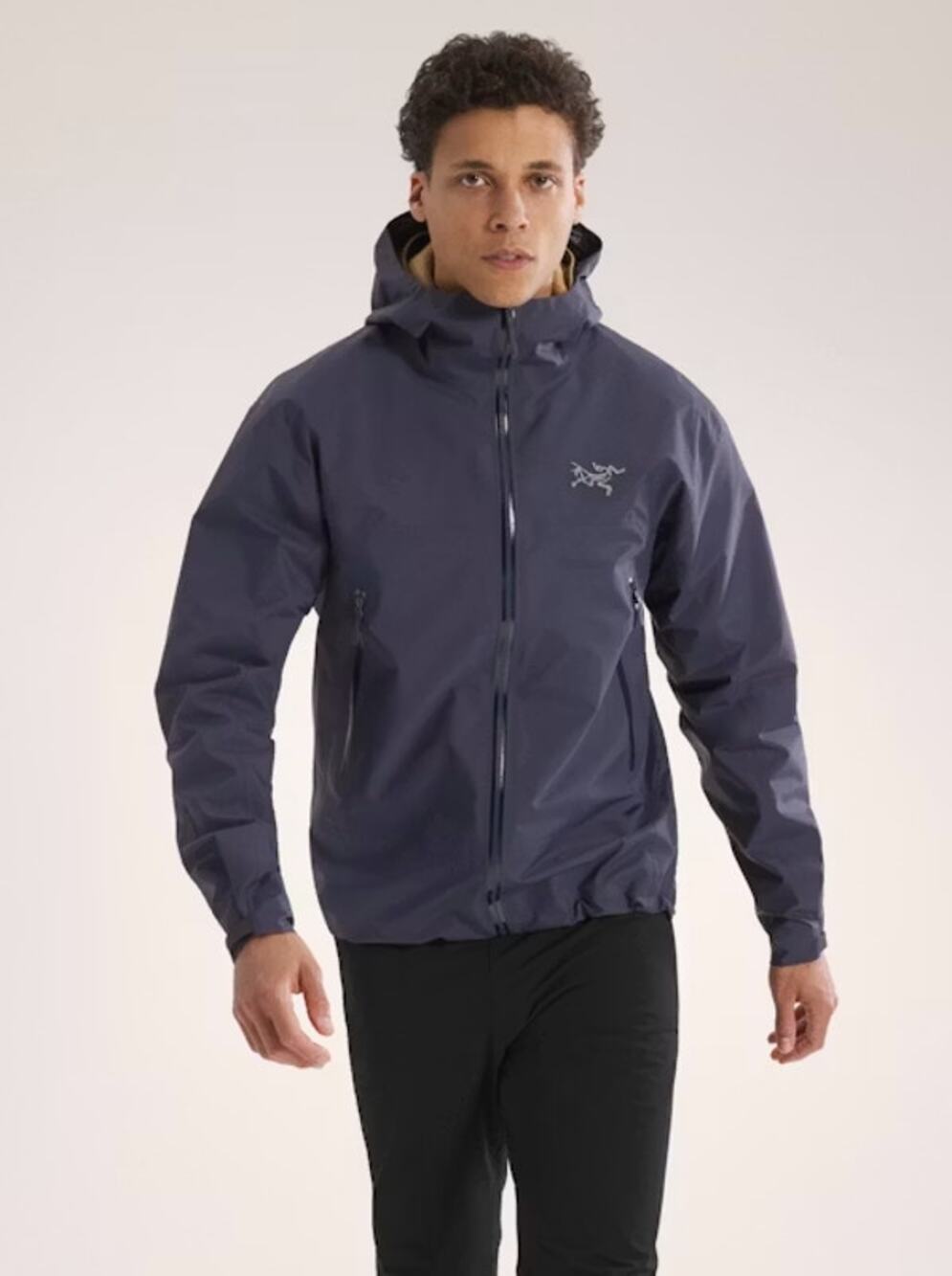Arc'teryx Men's Navy Waterproof Hooded Performance Jacket